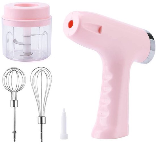 Handmixer, automatische blender, snoerloze blender, kleine handmixer, snoerloze keukenblender (roze). van Merkloos