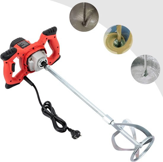 Handmixer Betonmixer - 1500 W Vermogen - 6 Snelheden - 220 V - Nylon Handvat - Voor Cement En Verf