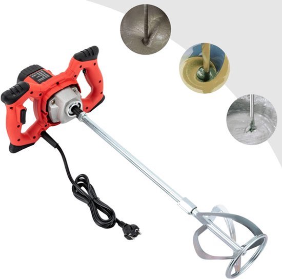 Handmixer Betonmixer - 1500 W Vermogen - 6 Snelheden - 220 V - Nylon Handvat - Voor Cement En Verf