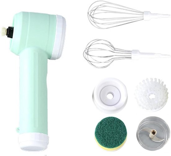 Handmixer Draadloos - Keukenmixer Oplaadbaar - Bakken En Klutsen - Geluidsarme Motor - 700 Gram - Groen