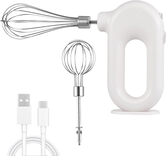 Handmixer draadloos - Mini elektrische mixer - 4 snelheden - Ideaal voor het kloppen van eiwitten - ShopVlot