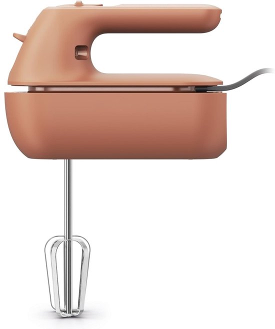 Handmixer - draagbaar dankzij geïntegreerde koffer - inclusief roestvrijstalen garde en kneedhaak - maatlepel - 350 W van Merkloos