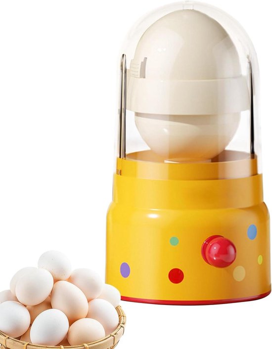 Handmixer Eieren - Keukengereedschap Mixer - Snel Mixen - Handmatig Touw Mechanisme - 15.5 x 8 cm - Rood