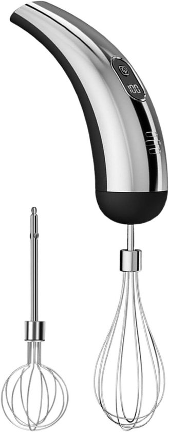 Handmixer Elektrisch - Keuken Garde - Bakken en Mixen - Vijf Snelheden Instelbaar - 6.3 x 14.9 cm - Zilver Zwart
