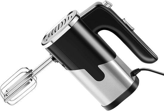 Handmixer Elektrisch - Keukenmixer Cake - Bakken en Mixen - 5 Snelheden RVS - 0.8 kg - Zilver