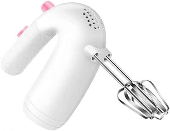 Handmixer Elektrisch - Keukenmixer Krachtig - Bakken Ingrediënten Mengen - 5 Snelheden Turbo Functie - Compact Lichtgewicht - Wit