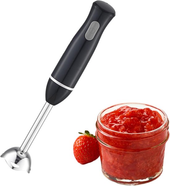 Handmixer Elektrisch - Staafmixer Keuken - Smoothies Maken - Roestvrij Staal - 38 cm Lengte - Zwart