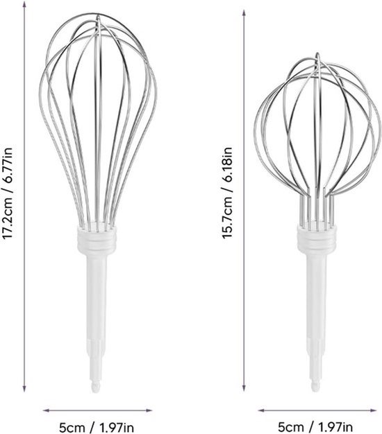 Handmixer Elektrische Eierklopper - Draadloze Keukenmixer met 3 Snelheden voor Cappuccino en Deeg van Merkloos