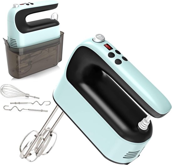 Handmixer - Elektrische mixer - Taarten bakken - 5 snelheden instelbaar - 1kg - Wit