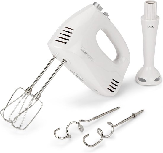 Handmixer en Staafmixer - Keukenmixer - Bakken en Koken - 300 Watt Kracht - 5 Snelheden - Wit van Merkloos