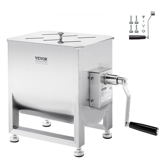 Handmixer Handmatige Vleesmenger - 30 L Inhoud - 13,6 Kg Capaciteit - Roestvrij Staal - Voor Worst En Gehakt