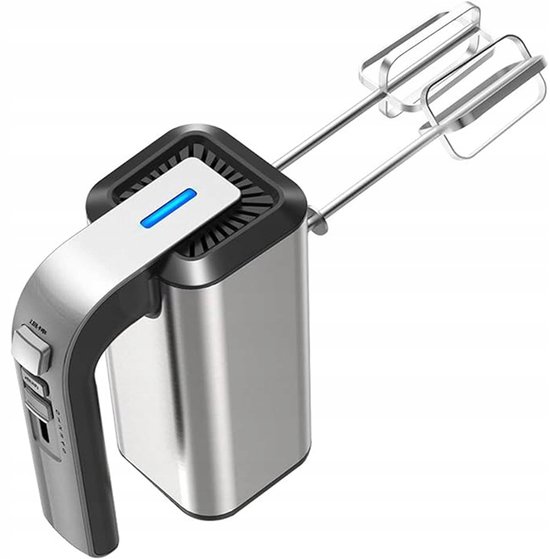 Handmixer - Inclusief 2 Gardes - 2 Roestvrijstalen Deeghaken - Vaatwasmachinebestendig - 5 Snelheidsstanden met Turbofunctie - 300 Watt van Merkloos