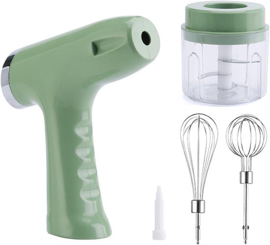Handmixer Keukenmachine - Eierklopper Garde - Mengen en kloppen - Ergonomisch handvat - 12 x 12 cm - Groen van Merkloos