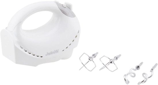 Handmixer - Keukenmixer - Bakken en Koken - 5 snelheden + turbo - 200W vermogen - Wit van Merkloos