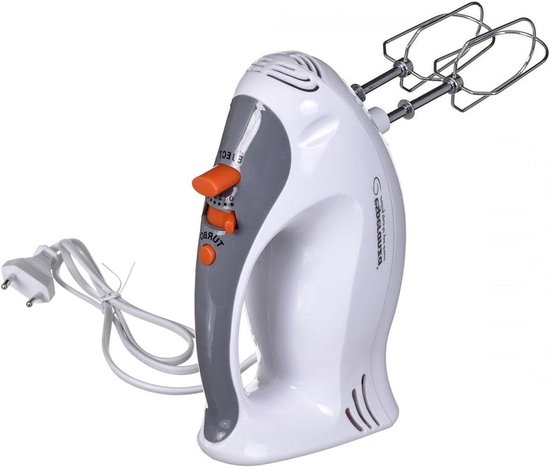 Handmixer - Keukenmixer - Bakken en koken - 6 snelheden - 250 Watt - Wit