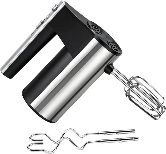 Handmixer - Keukenmixer Beslagmixer - Bakken Mixen - Antislip Greep - 19 cm - Wit