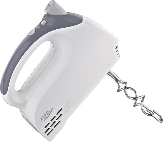 Handmixer - Keukenmixer - Cakes Bakken - Vijf Snelheden - 300 Watt - Wit Grijs