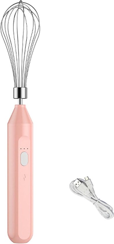 Handmixer - Keukenmixer Draadloos - Beslag Kloppen - 3 Snelheden USB Oplaadbaar - N.v.t. - Wit Zwart