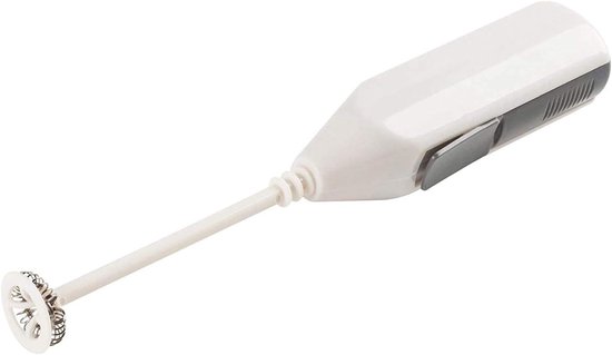 Handmixer - Keukenmixer - Drankjes Maken - Roestvrijstalen Garde - Compact Formaat - Wit