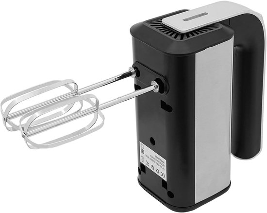 Handmixer - Keukenmixer Elektrische Mixer - Bakken en Koken - 5 Snelheden - 800 Watt - Zwart en Grijs