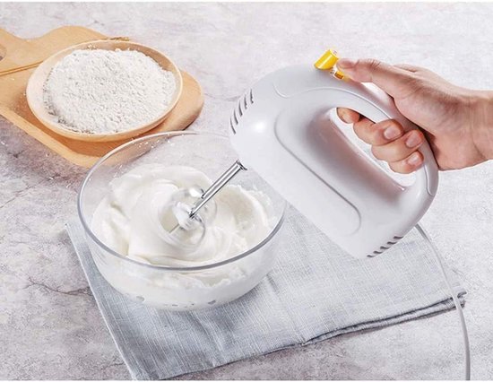 Handmixer - Keukenmixer Klopper - Bakken en Maken - 5 Snelheden - 150W - Wit