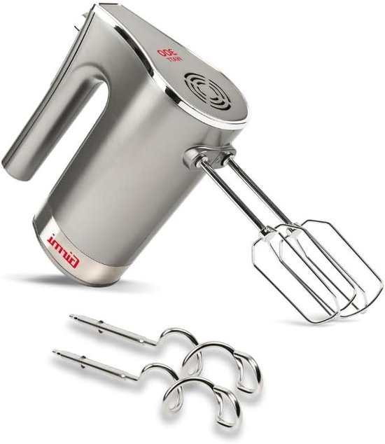 Handmixer - Keukenmixer Klopper - Beslag Maken - 5 Snelheden - 300 Watt - Grijs