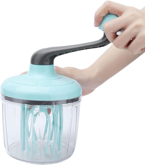 Handmixer - Keukenmixer Klopper - Snel Beslag Maken - Afneembare Handgreep - 12.5 cm Basis - Lichtgroen van Merkloos