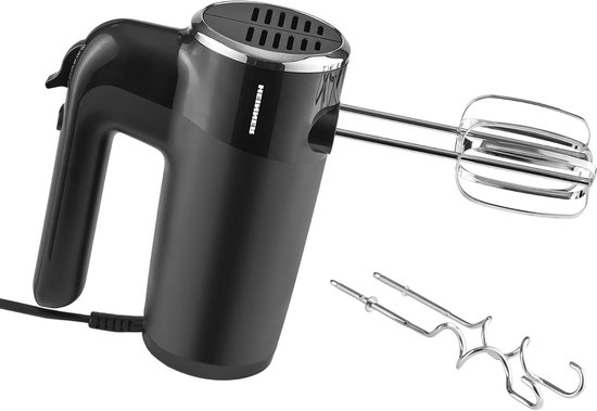 Handmixer - Keukenmixer Mixer - Beslag Mixen - 6 Snelheden Turbo - 300 Watt - Zwart