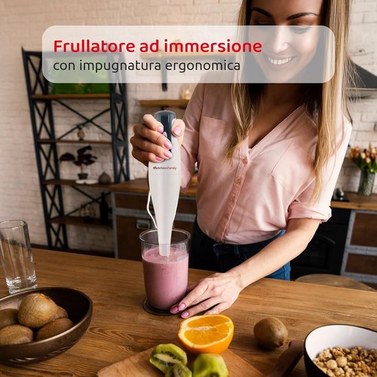 Handmixer - Keukenmixer - Snel Mixen - 2 Snelheden - 35 cm - Wit van Merkloos