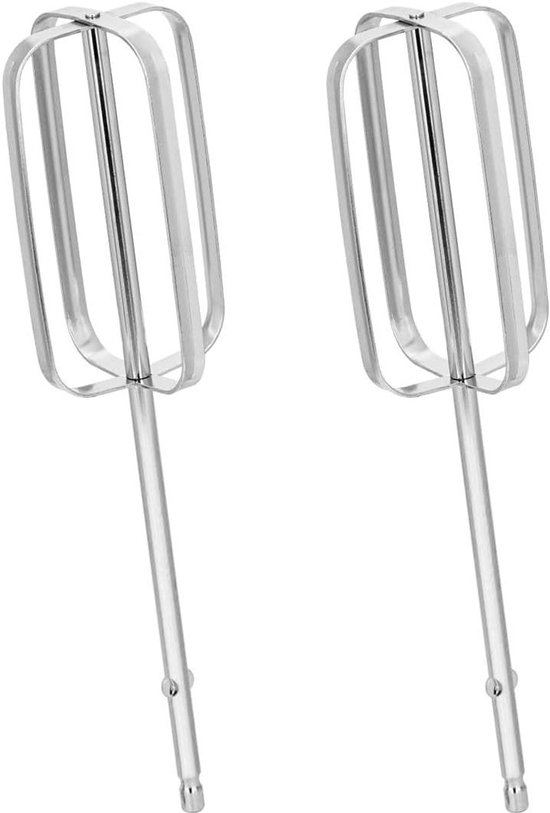 Handmixer Kloppers - Mixer Onderdelen - Beslag Maken - Roestvrij Staal - 2 Stuks - Zilver van Merkloos