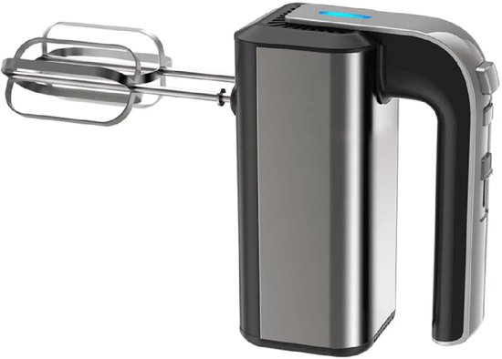 Handmixer met 5 Snelheden – Extra Krachtig 500W – Dubbele Kloppers & Deeghaken – Compacte Keukenmachine – Elektrische Handklopper – Zwart – Incl. Accessoires