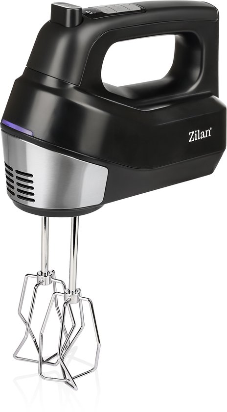 Handmixer met Digitale Display – 6 Snelheden – Turbo Functie – 250W – RVS Deeghaken & Kloppers – Elektrische Mixer voor Bakken en Koken van Merkloos