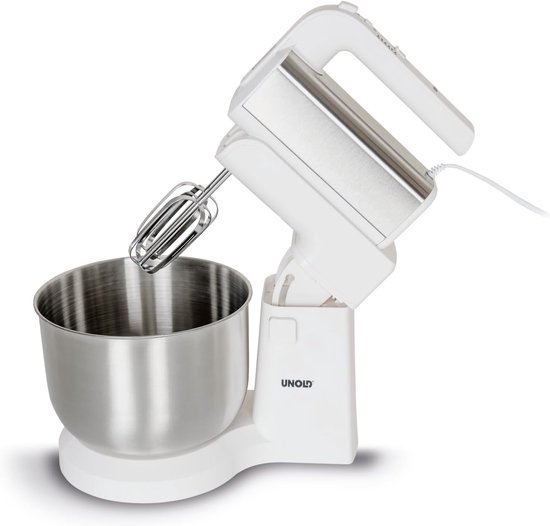 Handmixer met Kom - Keukenmixer - Bakken en Koken - 500 Watt Kracht - 35 Liter Kom - Wit van Merkloos