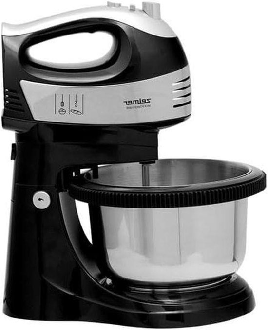 Handmixer Met Kom - Keukenmixer - Bakken En Mixen - Roterende Kom - 2.5 Liter Kom - Zwart