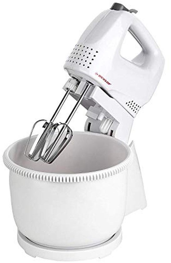 Handmixer met Roterende Kom - 2,5 Liter, 200 Watt, 5 Snelheden en Turbo-Functie van Merkloos