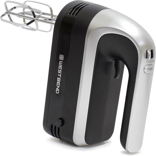 Handmixer met staafmixer - Keukenmixer - Maken van recepten - 7 accessoires inclusief - 250 watt - Zwart
