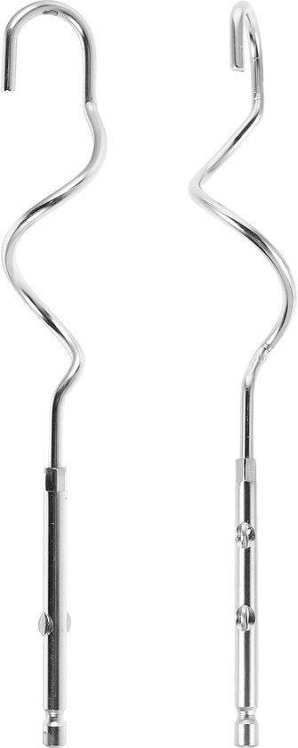 Handmixer Opzetstukken - Deeghaken Gardes - Bakken Ingrediënten Mengen - Roestvrij Staal - 168 cm - Zilver