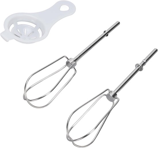 Handmixer Opzetstukken - Roestvrij Staal - Bakken en Koken - Vaatwasserbestendig - 2 stuks - Zilver