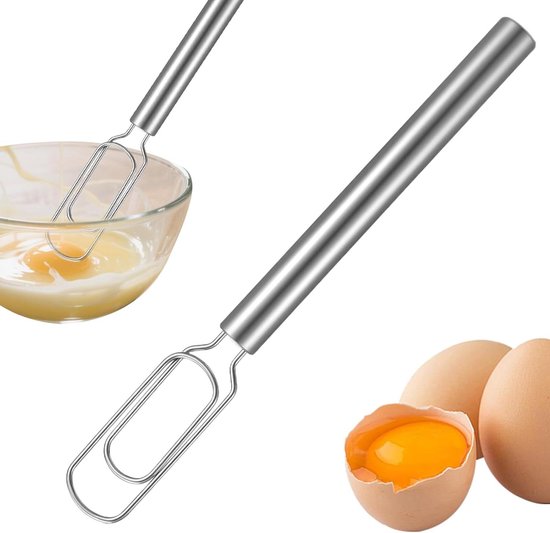 Handmixer Roestvrij Staal - Deegmixer Keukenmixer - Bakken En Koken - Spatelvormige Staaf - 30 cm - Zilverkleurig van Merkloos