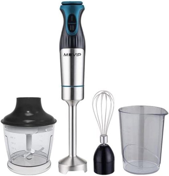 Handmixer RVS - Keukenmixer Accessoires - Beslag Maken - 1200 Watt Vermogen - 2 Snelheden - Zilverkleurig