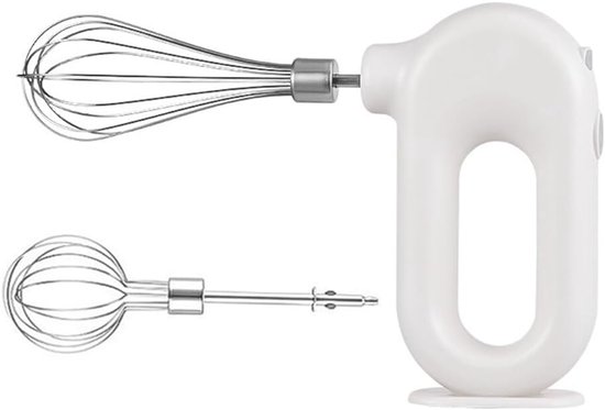 Handmixer Set - Elektrische Garde - Bakken en Mixen - Oplaadbaar met USB - 10 x 16 cm - Wit