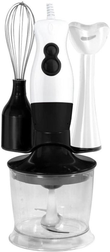 Handmixer Set - Keukenmixer Accessoires - Eten Bereiden - 3-in-1 Functionaliteit - 200 Watt - Wit Transparant