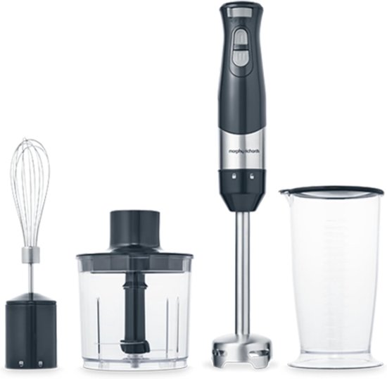Handmixer Set - Keukenmixer Blender - Smoothies Soepen Maken - Krachtige 600W Motor - 700ml Inhoud - Grijs