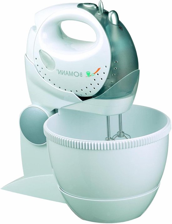 Handmixer Set - Keukenmixer Klopper - Bakken Ingrediënten Mengen - RVS Accessoires - 250 Watt - Wit