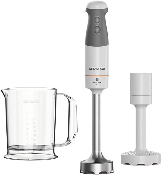 Handmixer - Staafmixer Keukenmixer - Puree Soepen Maken - Spatbescherming Aardappelstamper - 850 Watt Vermogen - Wit van Merkloos