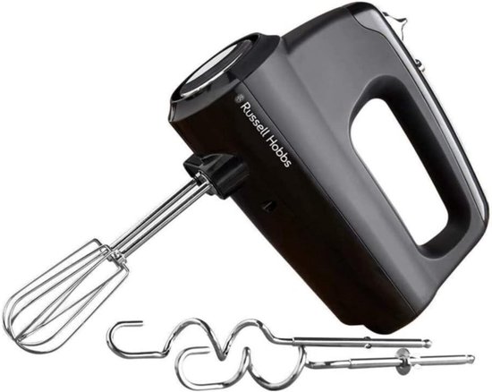 Handmixer Zwart - 350 Watt met 5 Snelheden en Turboknop - Inclusief Gardes en Deeghaken