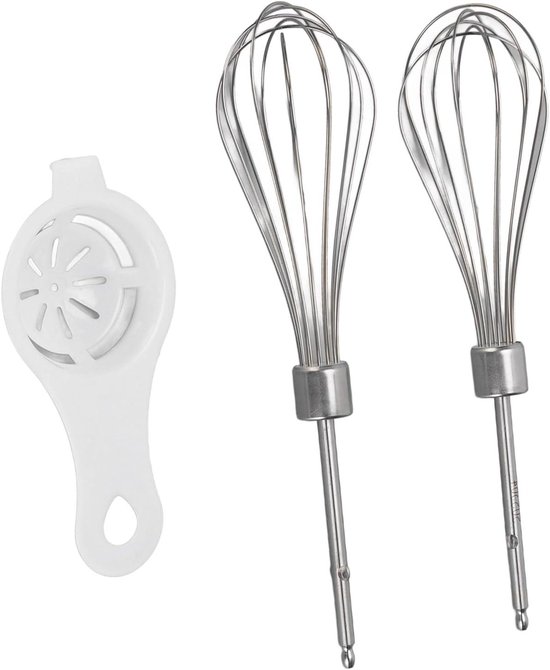 Handmixerkloppers Roestvrijstaal - Mixer Hulpstukken - Thuis Bakken - Voedselveilig Materiaal - 2 stuks - Zilverkleurig