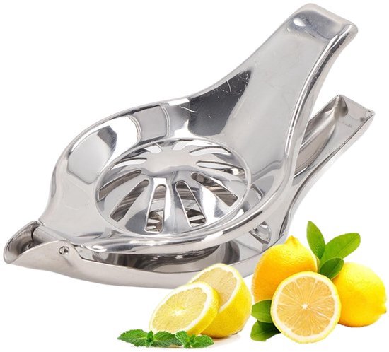 Handpers, RVS Schattige Vorm Slice Squeezer Draagbare Hand Juicer voor Sinaasappel Limoen Granaatappel, (Rond)