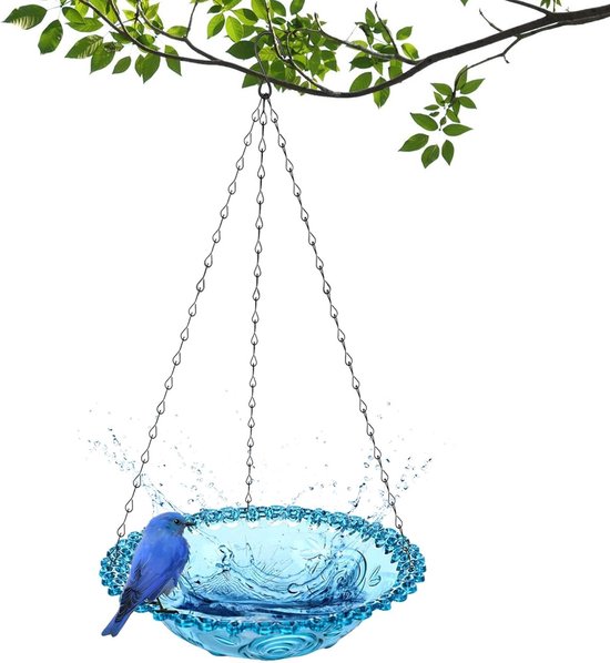 Hanging Bird Feeder Dispenser voor Tuin - Voederhuis voor Vogels, Vogelbad en Tuinaccessoires 23.5 x 40 cm van Merkloos