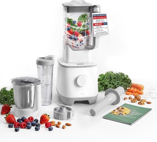 Hanno krachtige blender - 2000 W, 32.000 rpm - soepmixer met 2,5 l Tritan-kristallen kom - smoothie blender zonder BPA + gratis receptenboekje